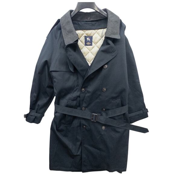 Hart Schaffner Marx Men's Trench Coat 48R Double Breasted Removable Lining - Picture 4 of 10